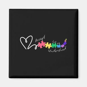 Acceptera Kärlek förstå Autism Support Funny Autis Magnet