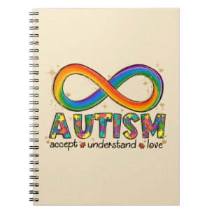 Acceptera Kärlek-förståelse - Oändlig autism-medve Anteckningsbok