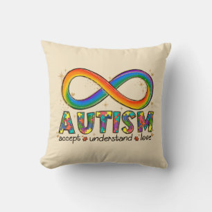 Acceptera Kärlek-förståelse - Oändlig autism-medve Kudde