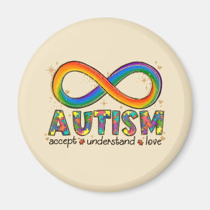 Acceptera Kärlek-förståelse - Oändlig autism-medve Magnet