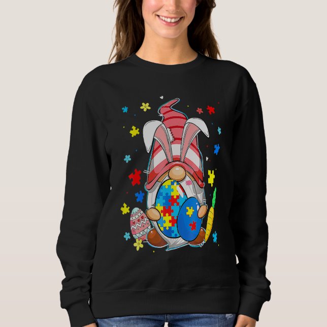Acceptera Kärlek Gnome Autism Awareness Öster T Shirt (Framsida)