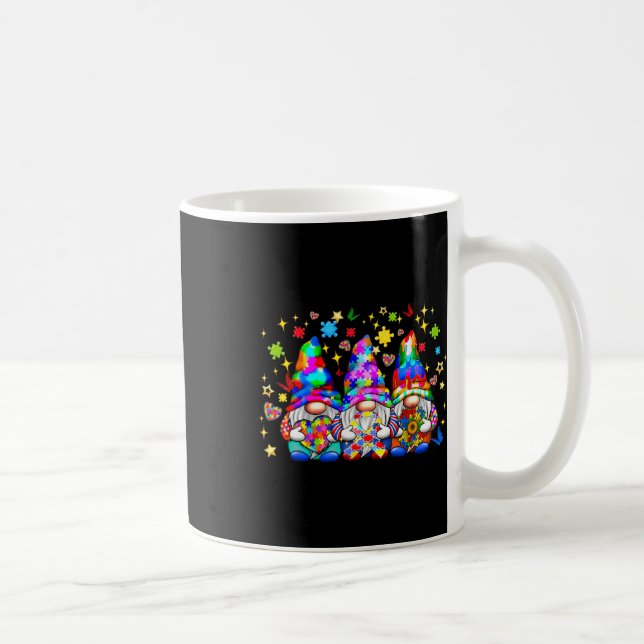 Acceptera Kärlek Gnome Autism Awareness Supp Kaffemugg (Höger)