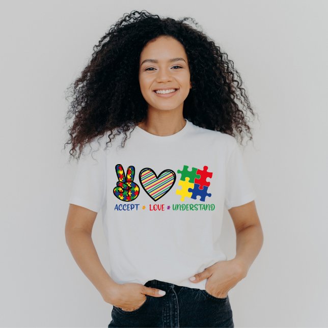 Acceptera Kärlek, öka medvetenheten om autism T Shirt (Skapare uppladdad)