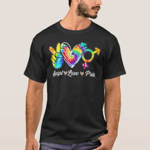 Acceptera Kärlek Pride Transgender Tie Dye LGBt Pr T Shirt