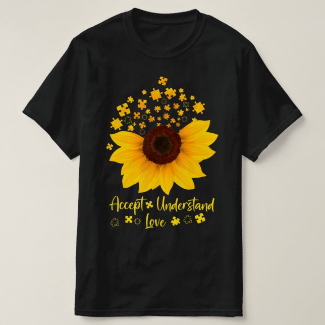 Acceptera Kärlek Solrosshiroriskt krig T Shirt (Design framsida)