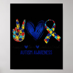 Acceptera medvetenheten om Kärlek Autism T-Shirt A Poster