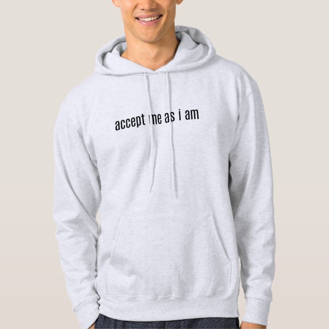 Acceptera mig när jag är Manar Basic Hoodie (Framsida)