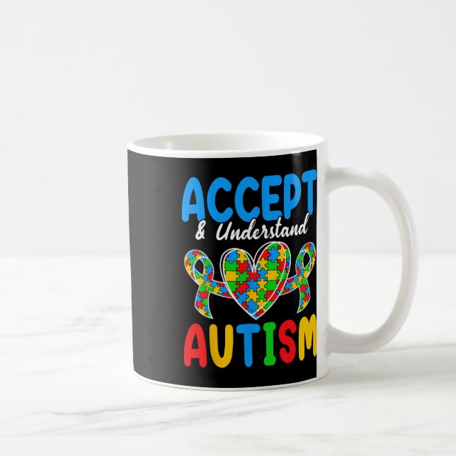 Acceptera och förstå autismdagen kaffemugg (Höger)