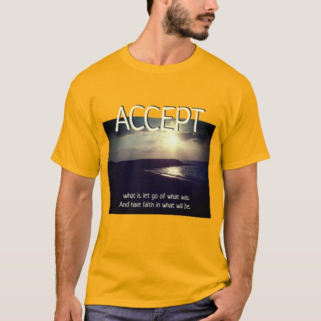 Acceptera solnedgången t-shirt (Framsida)