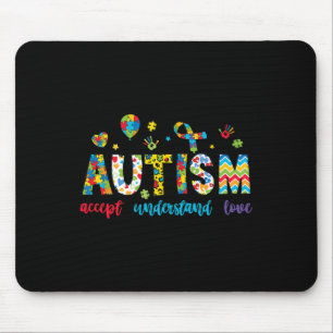 Acceptera stöd för medvetandegörande om autism för musmatta