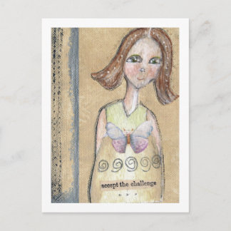 Acceptera utmaningen vykort