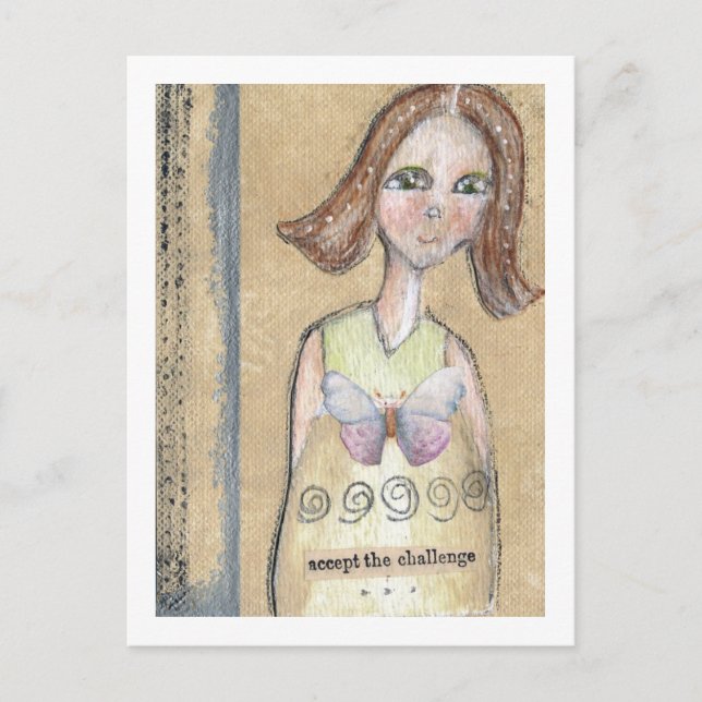 Acceptera utmaningen vykort (Framsida)