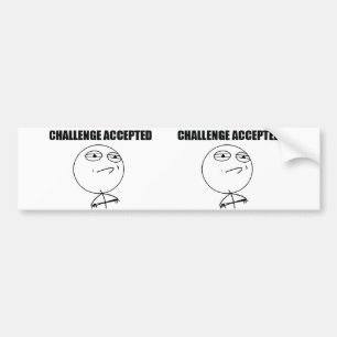 Accepterad utmaning bildekal