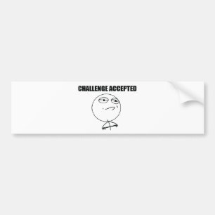 Accepterad utmaning bildekal