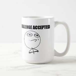 Accepterad utmaning kaffemugg