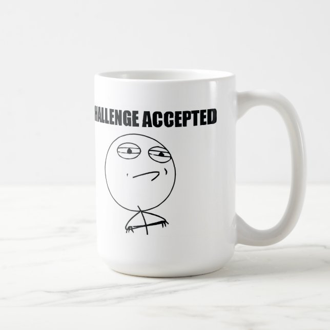 Accepterad utmaning kaffemugg (Höger)