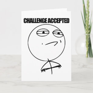 Accepterad utmaning kort