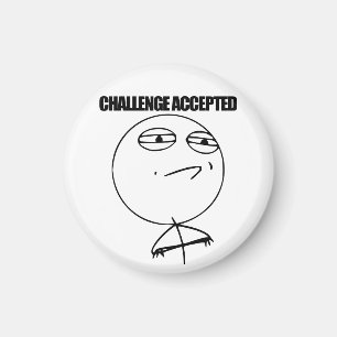 Accepterad utmaning magnet