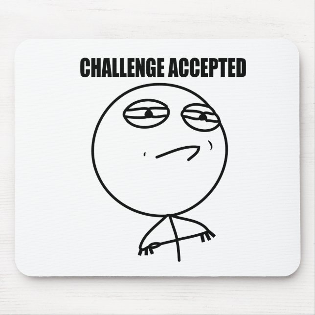 Accepterad utmaning musmatta (Framsidan)