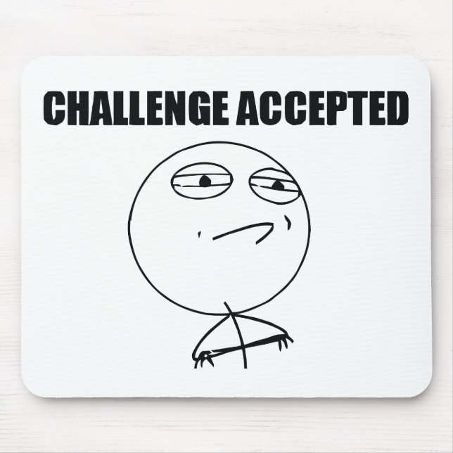 Accepterad utmaning musmatta (Framsidan)
