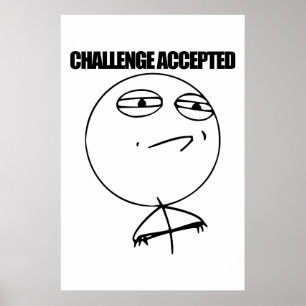 Accepterad utmaning poster