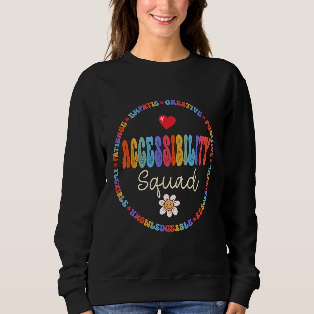 Accessibility Squad Special Education Teacher Spec T Shirt (Framsida)