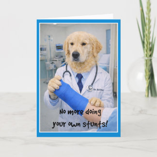 Accident No More Stunts Get Well Card CA-1 Kort