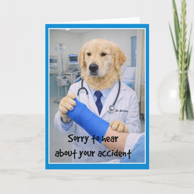 Accident Sorry Get Well Card  CC-1 Kort (Framsida)