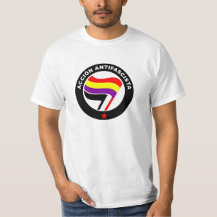 Acción Antifascista Antifascist spanjorflagga T Shirt