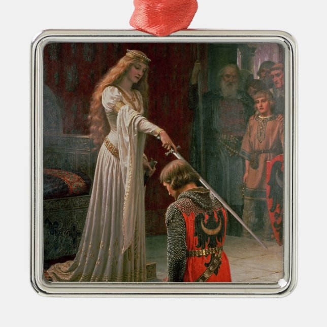Accolade (av Edmond Blair Leighton) Julgransprydnad Metall (Framsidan)