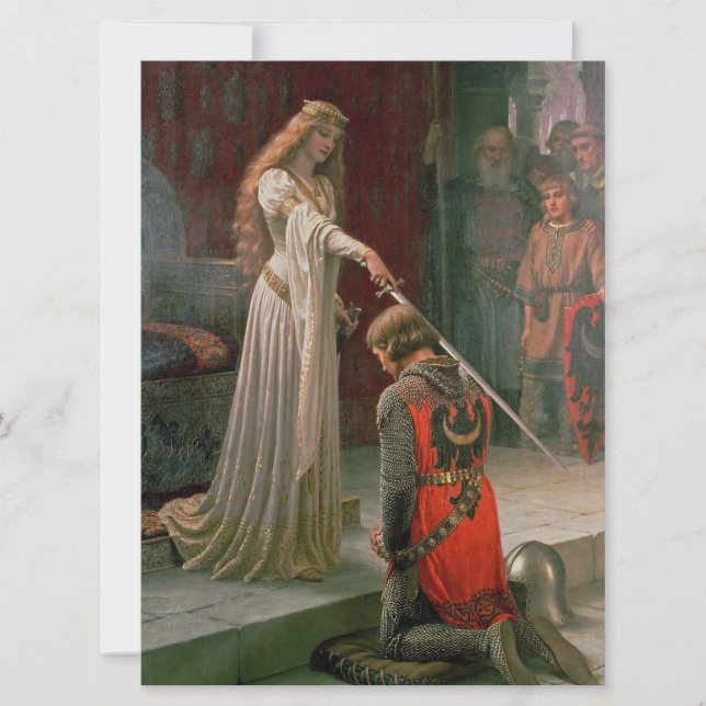 Accolade (av Edmond Blair Leighton) Kort (Framsida)