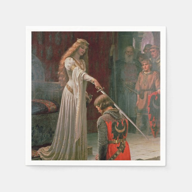Accolade (av Edmond Blair Leighton) Pappersservett (Framsidan)
