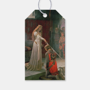 Accolade (av Edmond Blair Leighton) Presentetikett