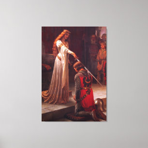 Accolade av Edmund Blair Leighton Canvastryck