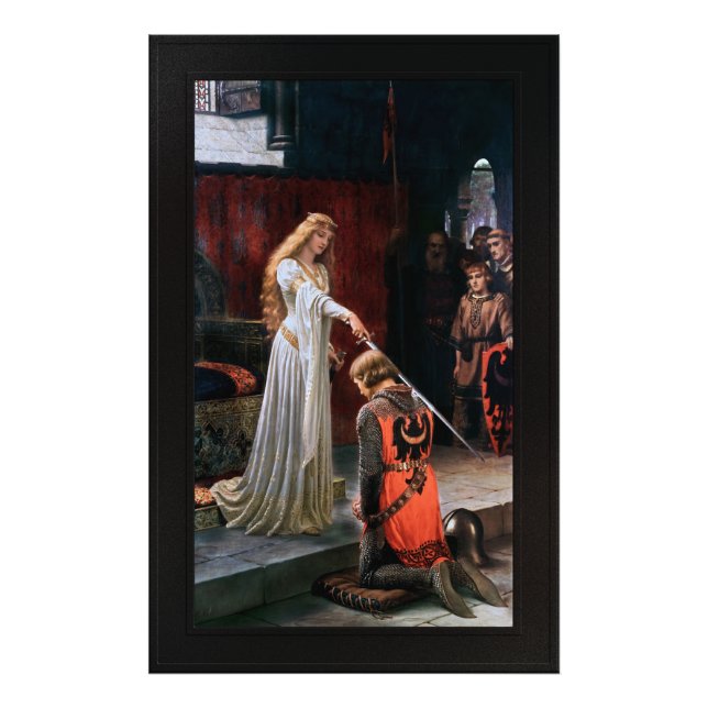 Accolade av Edmund Blair Leighton Fototryck (Framsidan)