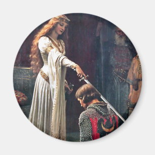 Accolade av Edmund Blair Leighton Magnet