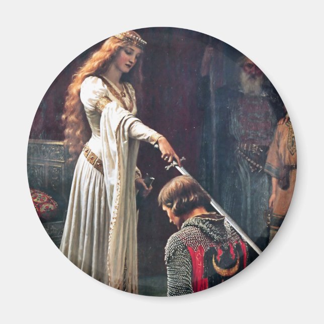 Accolade av Edmund Blair Leighton Magnet (Framsidan)
