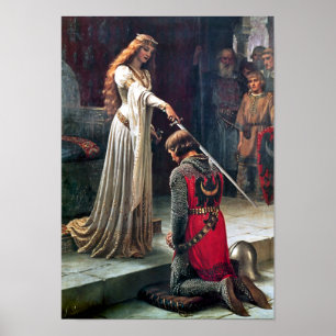 Accolade av Edmund Blair Leighton Poster