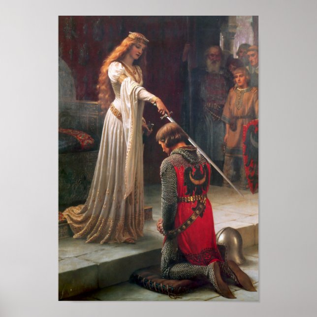 Accolade av Edmund Blair Leighton Poster (Framsidan)