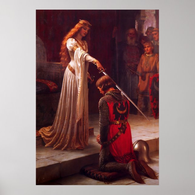 Accolade av Edmund Blair Leighton Poster (Framsidan)