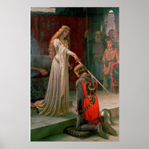 Accolade av Edmund Blair Leighton Poster