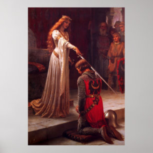 Accolade av Edmund Blair Leighton Poster