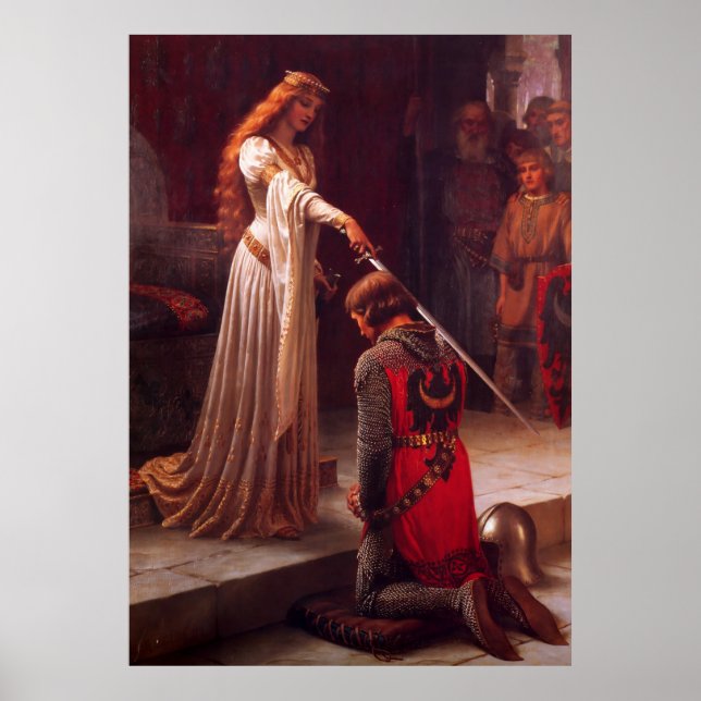 Accolade av Edmund Blair Leighton Poster (Framsidan)