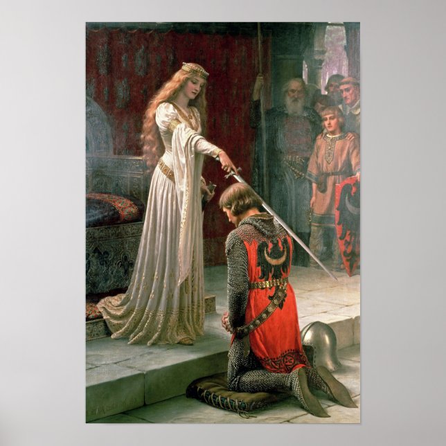 Accolade av Edmund Blair Leighton Poster (Framsidan)