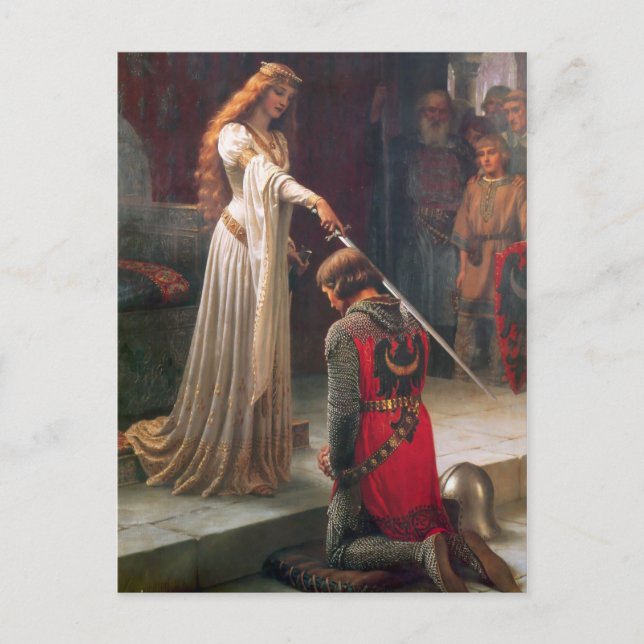 Accolade av Edmund Blair Leighton Vykort (Framsida)