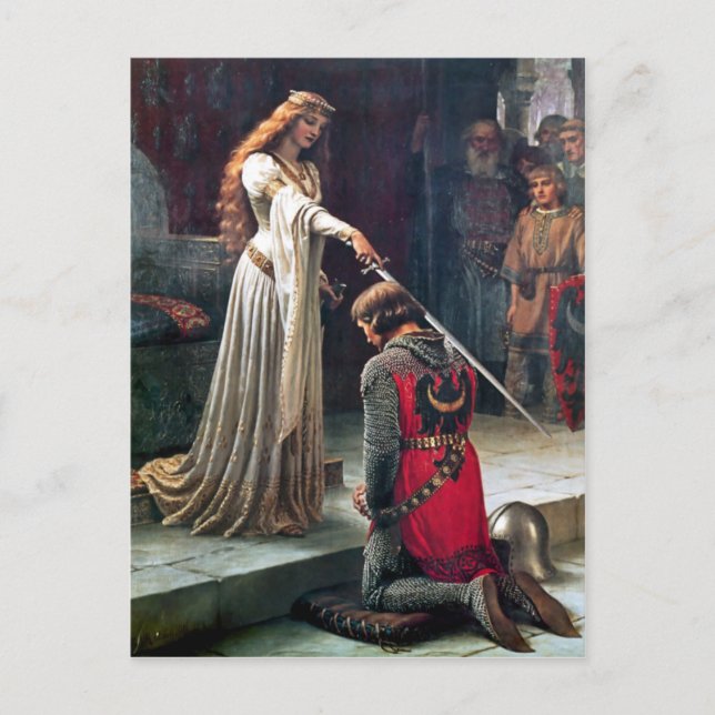 Accolade av Edmund Blair Leighton Vykort (Framsida)