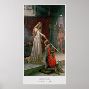 Accolade av Edmund Leighton Poster