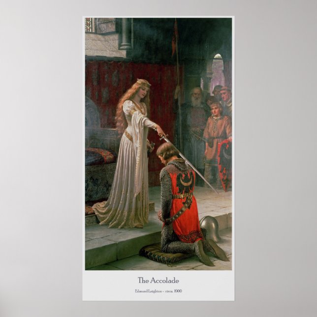 Accolade av Edmund Leighton Poster (Framsidan)