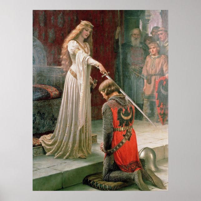 Accolade Medieval Knight Art-utskrift Poster (Framsidan)