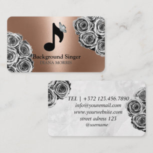 Accompanist Band Director Background Singer Visitkort